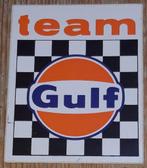 Vintage sticker Team Gulf retro motor oil autocollant, Collections, Comme neuf, Voiture ou Moto, Enlèvement ou Envoi