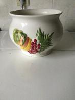 Vintage cachepot doorsnede 20 cm - H 16,50, Enlèvement ou Envoi, Moins de 25 cm, Rond, Utilisé