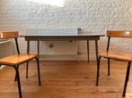 Retro formica kindertafel (tubax/blauw), Antiek en Kunst, Ophalen
