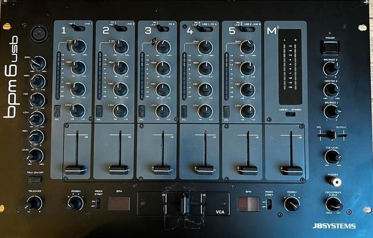 JB Systems BPM6usb, Muziek en Instrumenten, Mengpanelen, Gebruikt, 5 tot 10 kanalen, Microfooningang, Ophalen of Verzenden