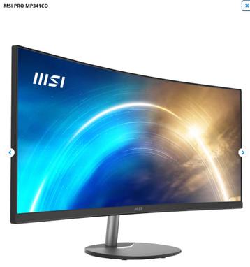 Ecran MSI PRO MP341CQ 34 pouces avec garantie beschikbaar voor biedingen