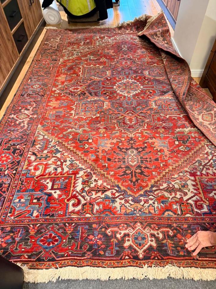 Groot Belgisch wol tapijt 335x275 ,Heriz stijl, Antiek en Kunst, Antiek | Tapijten, Tafelkleden en Textiel, Ophalen