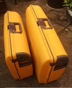 reiskoffers in goede staat - flashy gele kleur, Gebruikt, Ophalen of Verzenden, 55 cm of meer, Slot