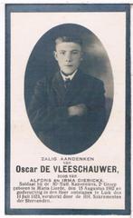 Sold. De Vleeschauwer Oscar. ° Maria-Lierde 1902 † Luik 1923, Ophalen of Verzenden, Bidprentje