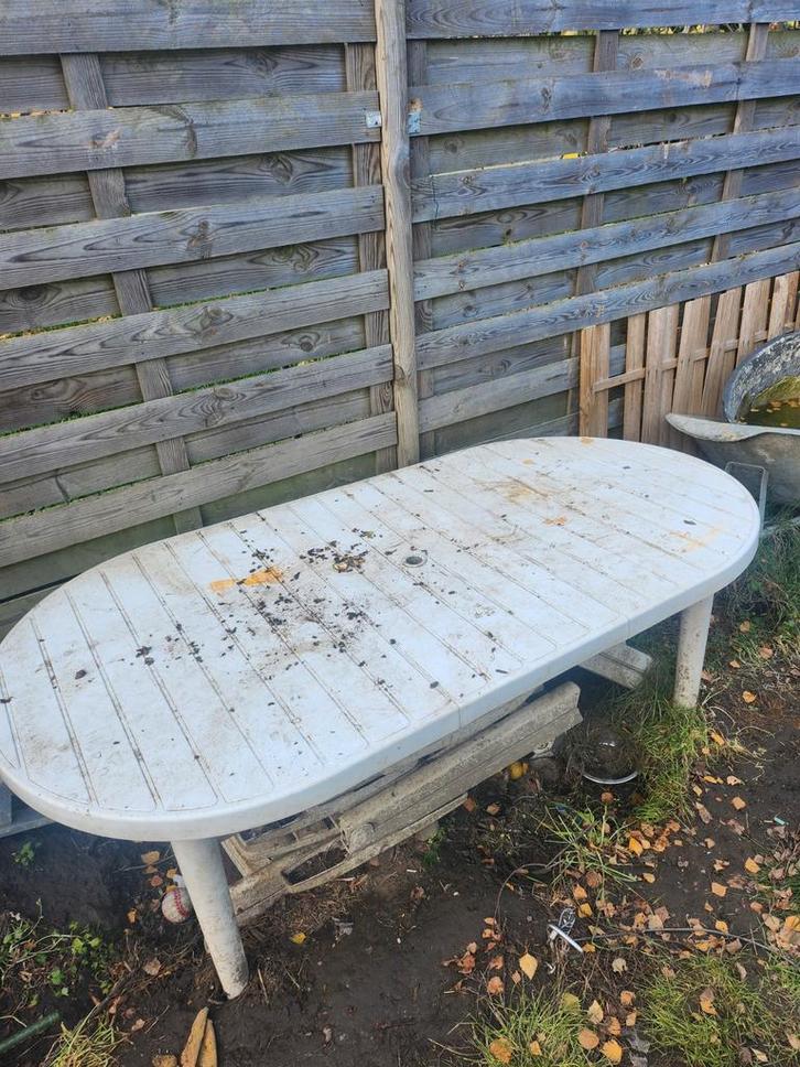 Tuintafel, opvouwbare tuinstoel en stoel, Tuin en Terras, Tuintafels, Ophalen