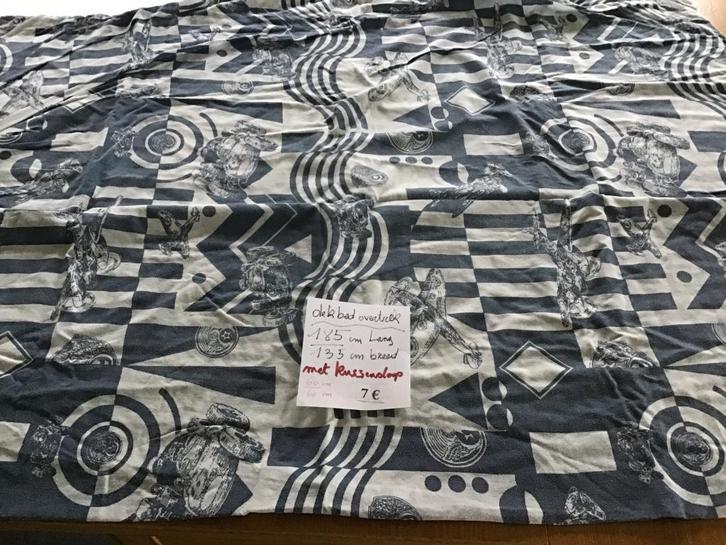dekbed overtrek 1 persoonsbed 185 op 135 cm met sloop, Huis en Inrichting, Slaapkamer | Beddengoed, Zo goed als nieuw, Ophalen of Verzenden