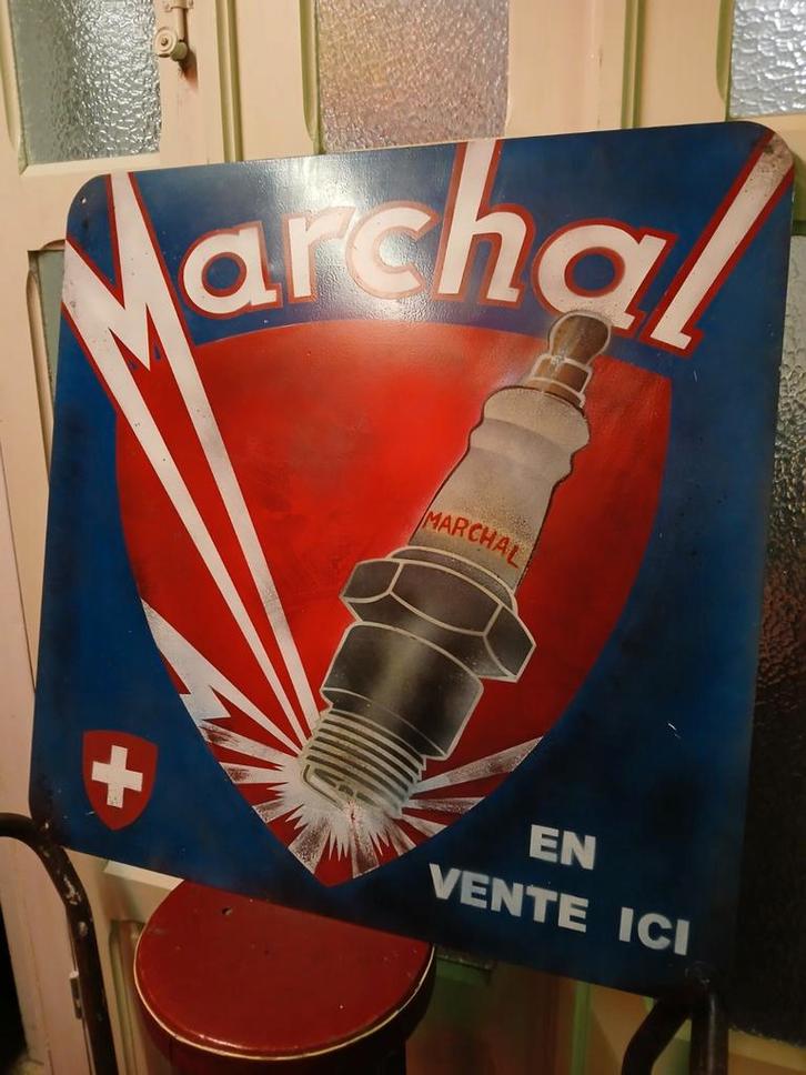 Marchal bougies reclamebord, Verzamelen, Merken en Reclamevoorwerpen, Gebruikt, Reclamebord, Ophalen of Verzenden