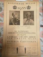 Affiche van koning en koningin met kader, Ophalen, Zo goed als nieuw, Kaart, Foto of Prent