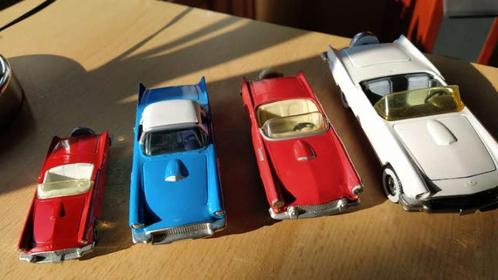 4 x FORD T BIRD, 1957, TEKNO/CORGI /MATCHBOX/ERTL, z.g.a.n., Hobby en Vrije tijd, Modelauto's | 1:43, Zo goed als nieuw, Auto