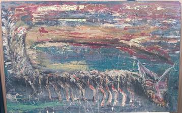 zéér groot schilderij KOEN SCHERPEREEL (1961-1997) beschikbaar voor biedingen