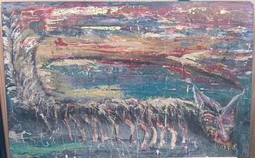 zéér groot schilderij KOEN SCHERPEREEL (1961-1997), Antiek en Kunst, Kunst | Schilderijen | Modern, Ophalen of Verzenden
