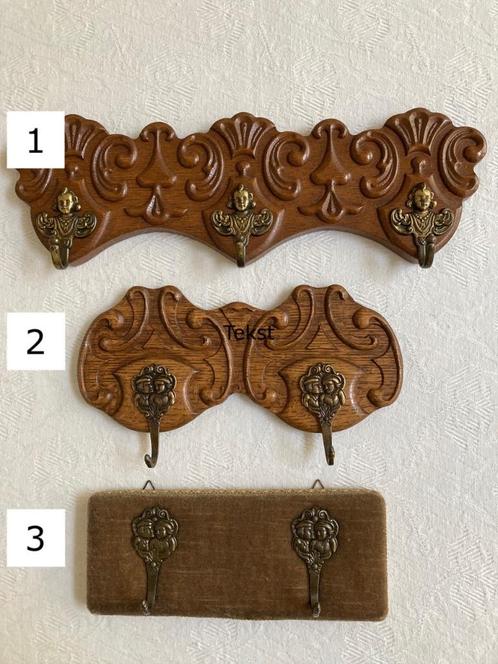 3 porte-manteaux muraux en bois (également vendus séparément, Maison & Meubles, Accessoires pour la Maison | Portemanteaux, Utilisé