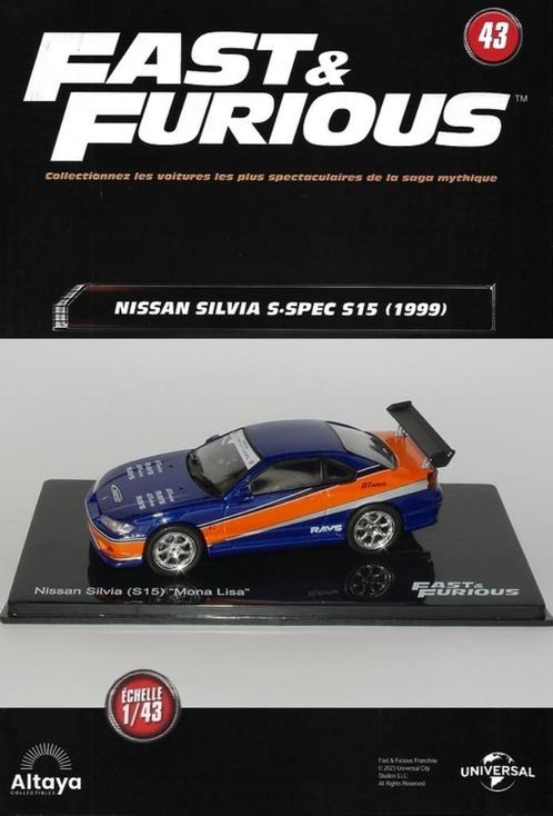 IXO/ALTAYA 1/43 Fast&Furious NISSAN SILVIA (S15) S.Spec 1999, Hobby & Loisirs créatifs, Voitures miniatures | 1:43, Neuf, Voiture