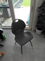 Eetkamerstoelen, Metaal onderstel met Skai zitting en leuning, Brun, Enlèvement, Utilisé