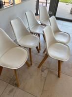 6x Stijlvolle eetkamer stoelen, Ophalen, Gebruikt, Wit, Vijf, Zes of meer stoelen