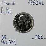 België 1 frank 1980 VL     (810), Ophalen of Verzenden, Metaal, Losse munt