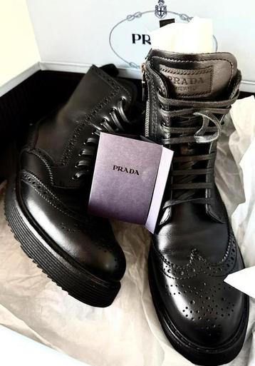 PRADA BIKER BOOTS, 38, (NEW €1.400) ORIGINEEL, NIEUW💖💖💖, Kleding | Dames, Prada, Zwart, Lage of Enkellaarzen, Nieuw
