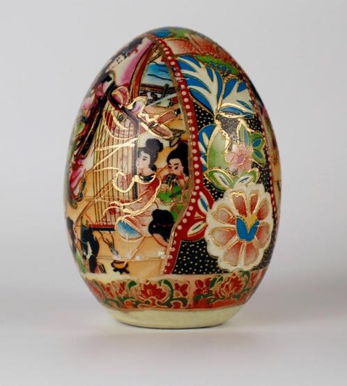 Vieil œuf de Satsuma peint à la main, Chine, XXe siècle, Antiquités & Art, Antiquités | Porcelaine, Enlèvement ou Envoi