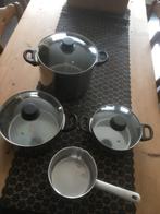 kookpotten set inox ook voor inductie glasplaat inox én GAS, Maison & Meubles, Cuisine | Casseroles & Poêles, Comme neuf, Inox