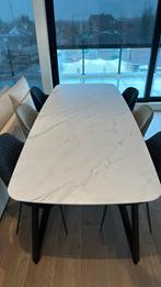 Eettafel + stoelen 240x100cm, Huis en Inrichting, Tafels | Eettafels, Ophalen, Zo goed als nieuw