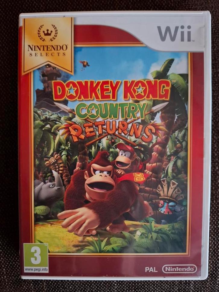 Wii Donkey kong country returns (compleet), Games en Spelcomputers, Games | Nintendo Wii, Zo goed als nieuw, Ophalen of Verzenden