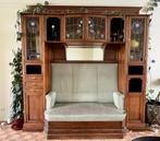 Unieke kast met zetel interbellum, Ophalen, 250 tot 300 cm, Gebruikt, Eikenhout