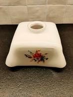Antieke originele lampekap met 4 x bloemmotief, Moins de 50 cm, Verre, Enlèvement, Utilisé