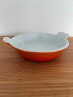 Plat en fonte émaillée belge orange 17cm, Comme neuf, Fonte