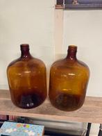 grote vintage bruine/amber glazen flessen / stolpen, Antiek en Kunst, Ophalen