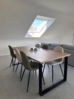 Eettafel + 6 stoelen Weba, Ophalen, Eikenhout, Zo goed als nieuw, Vijf personen of meer