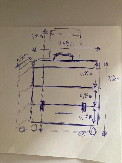 Trolley kapper/pedicure, Handtassen en Accessoires, Beautycases, Gebruikt, Hardcase, Zwart, Met slot, Ophalen