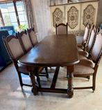 Tafel met 8 stoelen eik, Huis en Inrichting, Complete eetkamers, Ophalen, Gebruikt, Klassiek, 6 tot 8 stoelen