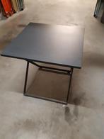Table pliable en aluminium gris anthracite  70 x 70, Tuin en Terras, Tuintafels, Ophalen, Zo goed als nieuw, Vierkant, Aluminium