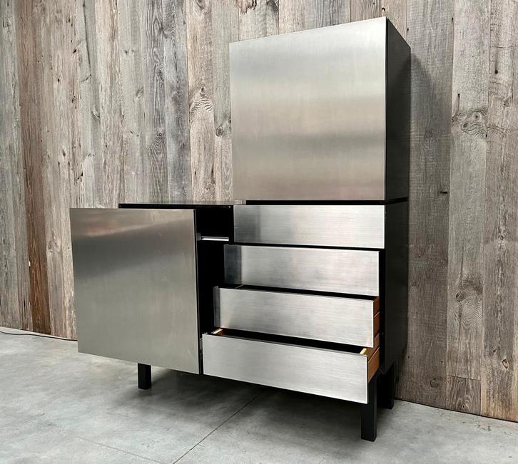 RARE ORIGINEEL VINTAGE DRESSOIR/BAR ACERBIS DESIGN 1970s, Antiek en Kunst, Antiek | Meubels | Kasten, Ophalen of Verzenden