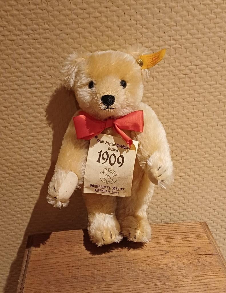 Mooi original Steiff beertje 1909, Collections, Ours & Peluches, Comme neuf, Steiff, Enlèvement ou Envoi