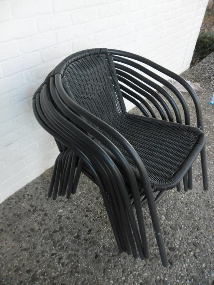 Tuinstoelen, tafels en krukken, Tuin en Terras, Tuinstoelen, Gebruikt, Metaal, Inklapbaar, Stapelbaar, Verstelbaar, Ophalen