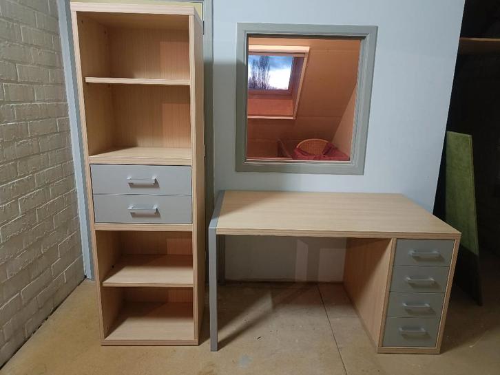 Set bureau en bijhorende kast, Maison & Meubles, Bureaux, Comme neuf, Bureau, Enlèvement