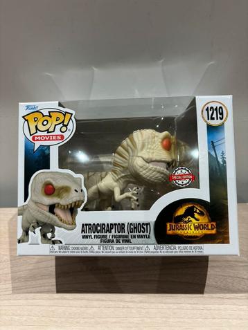 Funko pop! Jurassic World - Atrociraptor Ghost #1219 special disponible aux enchères