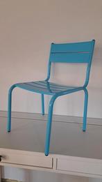 Stevig blauw metalen kinderstoeltje, Enlèvement, Comme neuf, Chaise(s)