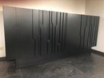 Zwarte dressoir brutalist, Huis en Inrichting, Kasten | Dressoirs, 200 cm of meer, Eikenhout, 50 tot 75 cm, Zo goed als nieuw