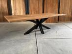 Boomstam Oud teak tuintafel Matrix of U - poot 260cm B keus, Tuin en Terras, Tuintafels, Ophalen, Nieuw, Rechthoekig, Teakhout