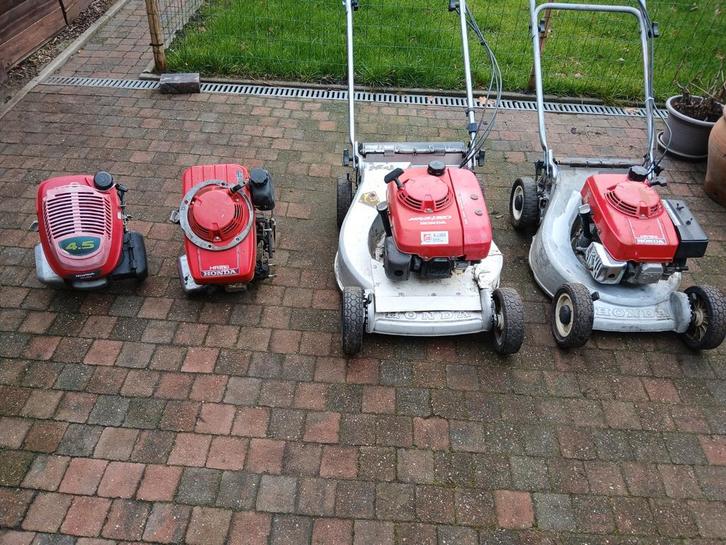 Lot grasmachine motoren honda, Jardin & Terrasse, Tondeuses à gazon, Bac de ramassage, Enlèvement
