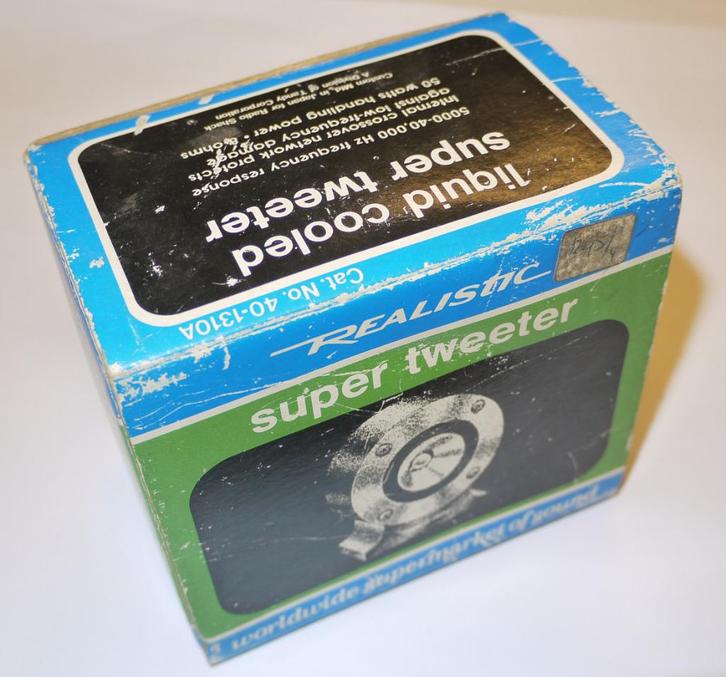 Doos + handleiding voor Realistic tweeter 40-1310A Fostex, Audio, Tv en Foto, Luidsprekerboxen, Gebruikt, Front, Rear of Stereo speakers