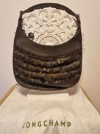 LONGCHAMP leren tas met chocoladeveren in nieuwstaat!, Ophalen of Verzenden, Zo goed als nieuw, Bruin, Schoudertasje