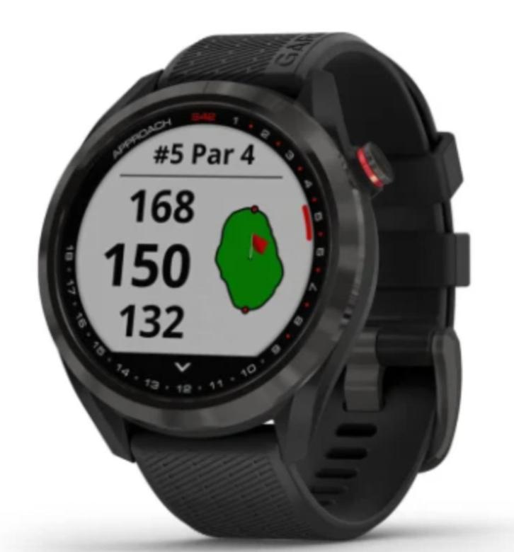 Garmin APPROACH S42 GOLF, Handtassen en Accessoires, Sporthorloges, Nieuw, Zwart, GPS, Ophalen