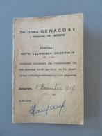 rijlessen examen bewijs1947 Firma Genaco Antwerpen, Verzenden, Zo goed als nieuw, Gebruiksvoorwerp