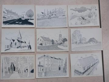 mooie serie postkaarten Pittem, Envoi