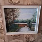 Schilderij "RIVIER MET BRUG" van J.A. Michiels, Antiquités & Art, Art | Peinture | Classique, Enlèvement