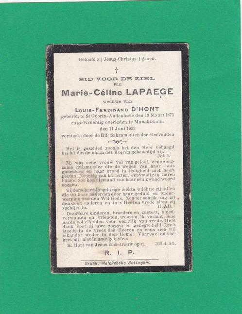 DP Marie Lapaege, Collections, Images pieuses & Faire-part, Image pieuse, Envoi
