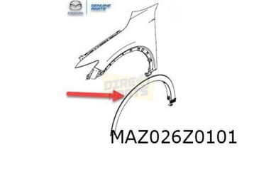 Mazda CX-5 (10/21-) wielkuiplijst voorscherm Links (zwart / 